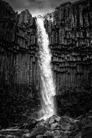 Waterfall Svartifoss Iceland Black And White Art Print By Matthias Hauser Waterfall White Art Iceland Waterfalls