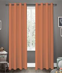 American Elm Glorious Orange Grommet 2 Panel Blackout Curtains Beige Room Blackout Curtains Curtains