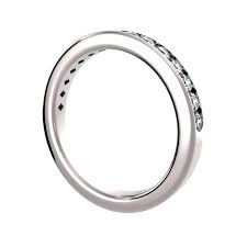 Or blanc, or jaune, or rose ou platine. Demi Alliance Or Blanc 0 42 Carat Diamant H Si Ref 4145