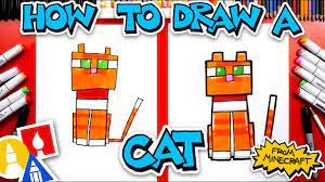 Why to try minecraft drawing? How To Draw A Minecraft Cat Youtube