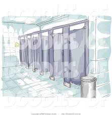 Vector Clipart Of A Watercolor And Sketched Public Restroom Scene With Purple Stalls By Bnp Design Studio 91 Click on thumbnail to view full image. sketched public restroom scene