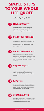 Simple Steps To Your Whole Life Insurance Quote Whole Life Insurance Quotes Life Insurance Quotes Whole Life Insurance