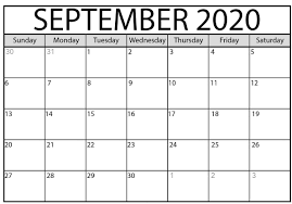 September 2020 Calendar With Holidays For Bank Employee Printable Calendar In 2020 Calendar Printables Monthly Calendar Printable Calendar Template