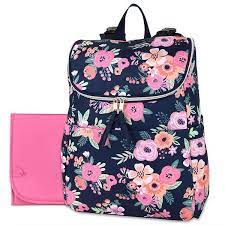 Baby Essentials Floral Backpack Diaper Bag In 2021 Girl Diaper Bag Diaper Bag Backpack Perfect Diaper Bag