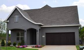 Black And Grey Houses Pin By Village Homes Of Fort Worth T On Village Homes Exteriors Brick Exterior House Painted Brick House Grey Painted Brick House
