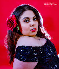 Dee Marie Suriano is giving off some mad classic Hollywood vibes with a ton  of Latina flair here. Who's your glamour icon? Mine is Hedy Lamarr. Beauty  AND brains!