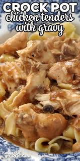 This Crock Pot Chicken Tenders With Gravy Recipe Is Super Simple And Delicious Meal In 2020 Chicken Crockpot Recipes Crockpot Recipes Slow Cooker Crockpot Recipes Easy