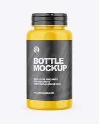 All you have to do is replace the screen with your ui images. Pills Bottle Mockup In Bottle Mockups On Yellow Images Object Mockups