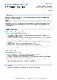 Wow your future employer with this simple cover letter example format. Referral Specialist Resume Samples Qwikresume