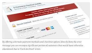 $25 transaction = $0.75 fee) online transactions: How To Recoup 30 Of Card Declined Abandonments Articles Baymard Institute