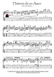 Historia De Un Amor Guitar Solo Fingerstyle Music Score Download Sheet Music Piano Sheet Music Classical Classical Guitar Sheet Music