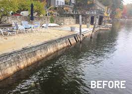 Retaining walls keep landscape soil from eroding, but they also make a beautiful landscaping feature. Shoreline Retaining Walls The Dock Doctors
