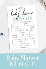 Boy Baby Shower Bingo Baby Shower Bingo Baby Boy Shower Baby Shower Gift Bingo