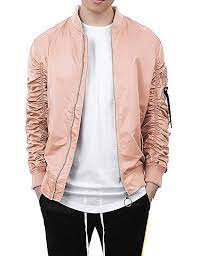 Hat And Beyond Vw Mens Ruched Bomber Jacket Lightweight Waterproof Zip Up Windbreaker At Amazon Men S Clothing Store Bomber Jacket Jackets Gathered Sleeves
