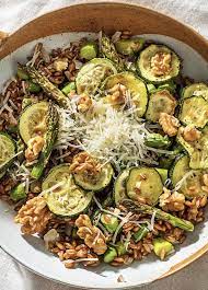 Asparagus And Zucchini Farro Bowls Recipe Hellofresh Recipe Hello Fresh Recipes Recipes Farro Bowl Recipe