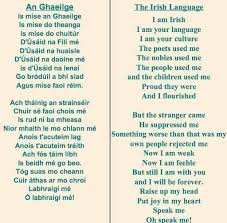Foglaim Na Gaeilge Learn Irish Gaelic Words Irish Language Irish Poems