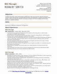Notice of commencement must be recorded and posted on the job site before the first inspection. Noc Manager Resume Samples Qwikresume