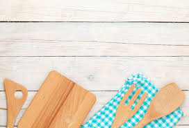 Download de stockfoto white kitchen background of free space for your decoration en ontdek vergelijkbare foto's op adobe stock. Kitchen Utensils Over White Wooden Table Background View From Above With Copy Space Stock Photo Picture And Royalty Free Image Image 40196525