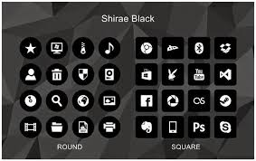 Do you want new icon style in your desktop? Cleodesktop Mod Desktop Shirae Black Icon Pack Icon Pack Icon Desktop Design