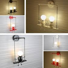 Southpo Led Wall Light Fixtures Creative Cartoon Little People Wall Sconces Lighting Wall Lamp Living Room Lighting Indoor Sconce Lighting Adjustable Wall Lamp