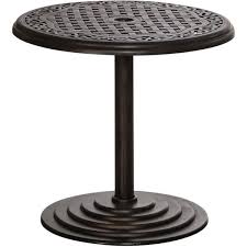 Check out our umbrella side table selection for the very best in unique or custom, handmade pieces from our patio furniture shops. Round Aluminum Outdoor Umbrella Side Table Hanumbtbl Rc The Home Depot