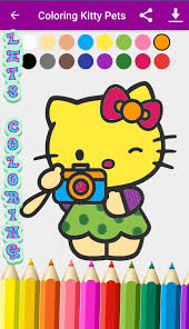 The picture is big and interesting to color. Kitty Cat Coloring Pages Cute For Android Apk Download