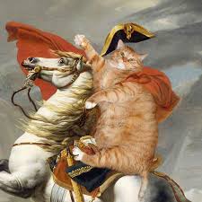 Jacques Louis David S Napoleon Crossing The Alps Ginger Cat Art Cat Art Cat Portraits