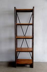 Metal And Wood Bookshelves Design With Freestanding Wooden Shelves With Series Of Metallic Iron Also Five Wood Metal Bookcase Wood Bookshelves Bookshelf Design