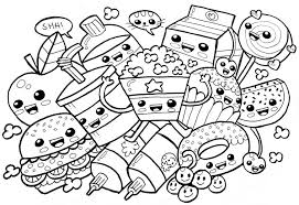 Kawaii food coloring pages printable cute food coloring sheets. Food Coloring Pages Coloring Rocks