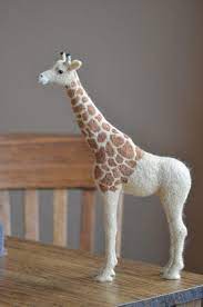 Giraffe 2 Bear Creek Felting Felt Giraffe Needle Felted Giraffe Needle Felting Projects
