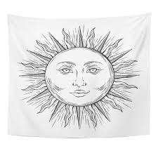 Play drawing games at y8 . Zealgned Drawing Antique Sun Boho Chic Flash Tattoo Face Moon Wall Art Hanging Tapestry Home Decor For Living Room Bedroom Dorm 60x80 Inch Walmart Com Walmart Com