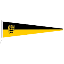 Das wappen zeigt im goldenen schild drei schreitende schwarze löwen mit roten zungen. Langwimpel Baden Wurttemberg Wappen 19 95