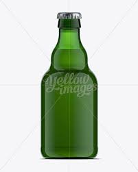 330ml Steinie Beer Bottle Mockup Green Glass In Bottle Mockups On Yellow Images Object Mockups Bottle Mockup Beer Bottle Bottle