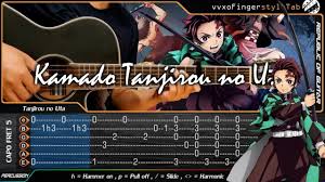 Demon Slayer Kimetsu No Yaiba Kamado Tanjirou No Uta Fingerstyle Gu In 2020 Fingerstyle Guitar Utas Kamado