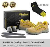 Safetoe Breathable Lightweight Leather Steel Toe Safety Work ...