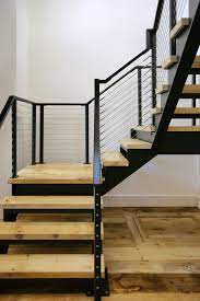Custom Steel Stairs And Cable Railings Stairs Design Exterior Stairs Steel Stairs