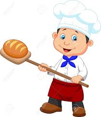 Illustration Of Cartoon A Baker With Bread Royalty Free Cliparts ...