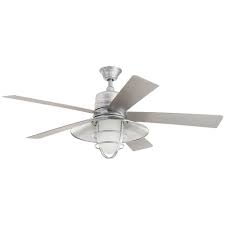 Hunter offers a variety of lighting options, from traditional schoolhouse globes, four light tulip fitters, and spotlight kits, to decor specific lights such as lanterns, wicker, marble glass, and country shades. Grayton 54 In Led Indoor Outdoor Galvanized Ceiling Fan With Light Kit And Remote Control Discount Warehouse Shop
