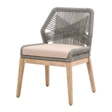 Rattan woven furniture woven rattan pieces are made of full skin rattan peels which are woven over sturdy tropical hardwood frames. Set Of Two Luca Platinum Side Chairs