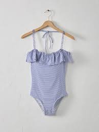 Maillot de bain deux pièces liberty, jacadi, 39€ 4. Maillot De Bain Volante Femme Raye Bleu Blanc Femme Vetement Et Deco Cyrillus