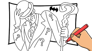 Easy free batman coloring page to download. How To Draw Batman Villain Enigma Batman Coloring Pages Drawing And Coloring Youtube