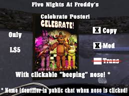 The office is the only room that the player inhabits. Second Life Marketplace Fnaf Five Nights At Freddy S Celebrate Poster
