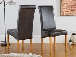 Find modern dining room chairs as dashing as the table itself. Tuscan Brown Leather Dining Room Chairs From Top Furniture