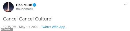 The u/elon_musk_twitter community on reddit. Elon Musk Tweets Cancel Cancel Culture In The Middle Of A Twitter Quarrel With Grimes S Mom Fr24 News English