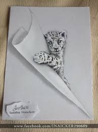 Uc Boyutlu Karakalem Ornek Cizimler Pinler Animal Drawings Nature Drawing 3d Drawings