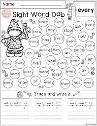 Sight Word Dab Is Perfect For Preschool And Kindergarten Students This Product Will Help Children To Learn S In 2020 Sight Word Worksheets Sight Words Word Activities