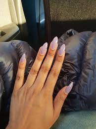 Sns nails colors fun nails nice nails colorful nail designs nail art designs all things beauty girly things nail polish art hair skin nails. First Time With Sparkly Purple Sns On Natural Nails Redditlaqueristas