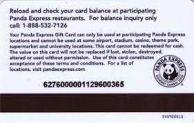 Check spelling or type a new query. Gift Card Gift Card Panda Express United States Of America Panda Col Us Pe 003 Sv0900813