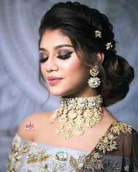 Image May Contain 1 Person Closeup Bridal Hair Buns Engagement Hairstyles Indian Bride Hairstyle