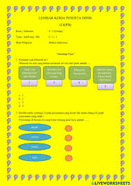 Soal bahasa indonesia kelas 5. Latihan Soal Cara Membuat Puisi Worksheet